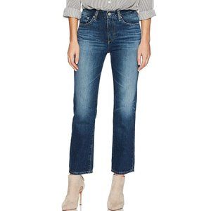 AG Jeans Rhett High Rise Waist Tomboy Boyfriend Dark Wash Wide Leg